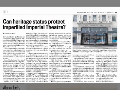 Hydro-Quebec cuts power to the Imperial.