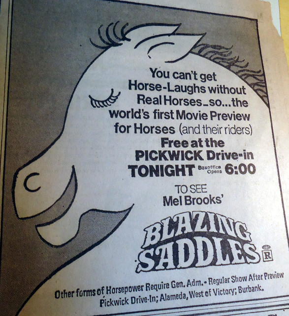 Pacific's Pickwick Drive-In "Blazing Saddles" event