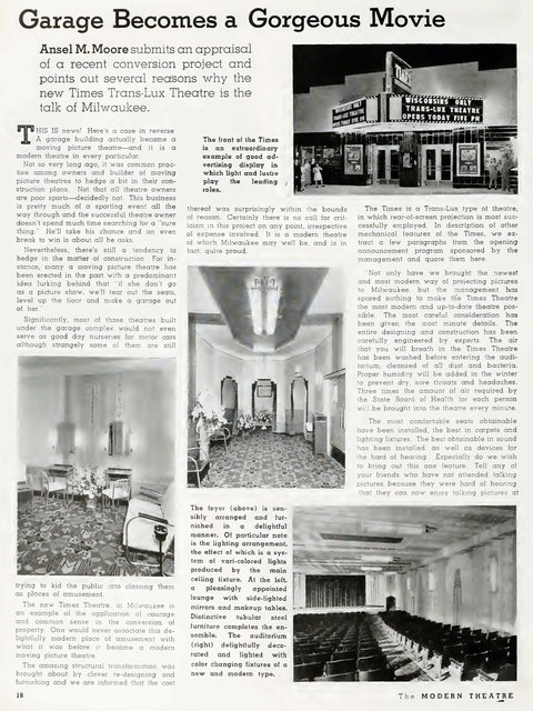 TIMES Theatre; Milwaukee, Wisconsin.