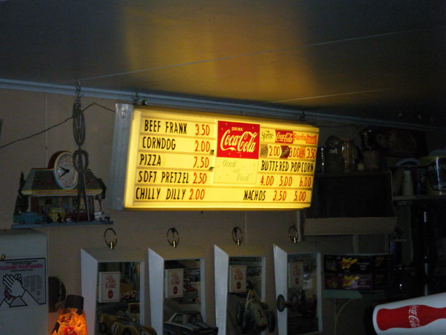 99W Drive-In's Concession Menu (Right)