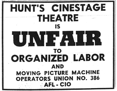 Cinestage Union Problems