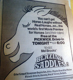 ["Pacific's Pickwick Drive-In \"Blazing Saddles\" event"]