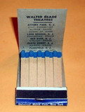 A Walter Reade Theatre matchbook cover