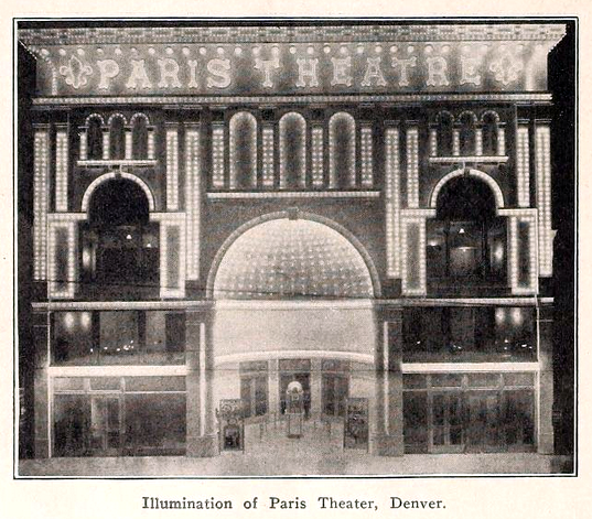 Paris Theatre, Denver Co in 1913